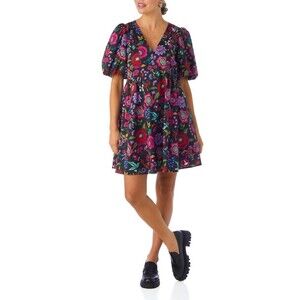 Crosby by Mollie Burch Womens XL V Neck Kilby Dress Winter Garden Cottagecore